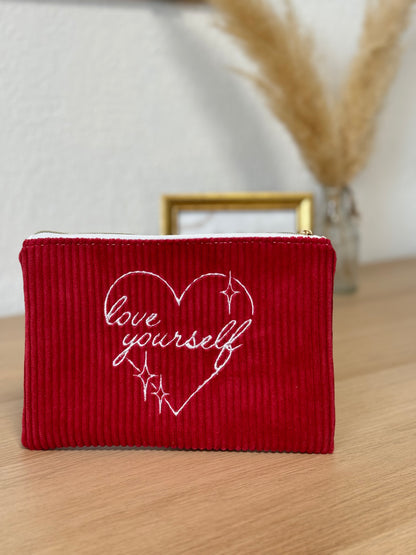 Trousse plate velours côtelé