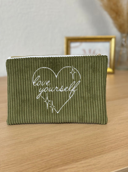 Trousse plate velours côtelé