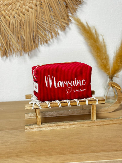 Trousse de toilette velours côtelé