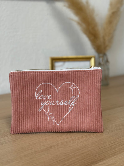 Trousse plate velours côtelé