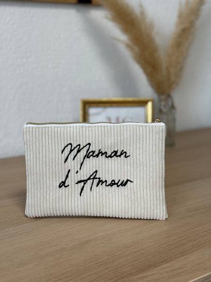 Trousse plate velours côtelé