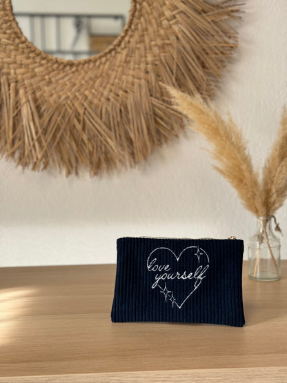 Trousse plate velours côtelé
