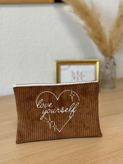 Trousse plate velours côtelé